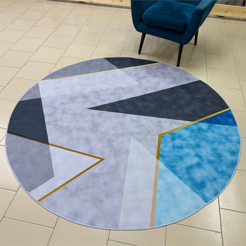 Ковер круглый безворсовый "Лагуна лофт" 3423