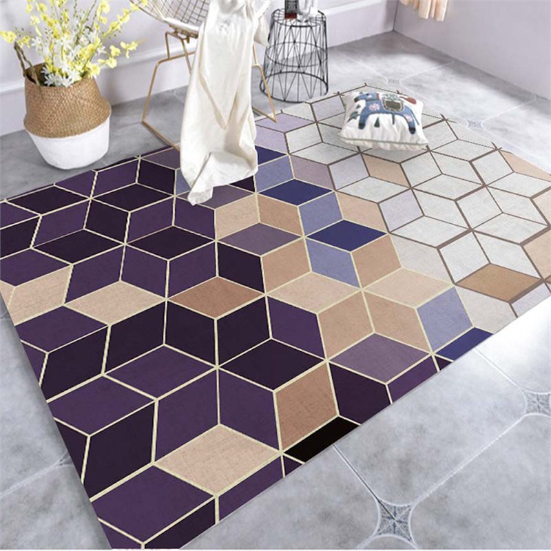 Ковер безворсовый "Фиолетовые соты" 2064