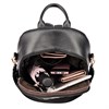 Рюкзак сумка женский кожаный городской школьный / черный 9705 - фото 19839