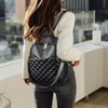 Рюкзак сумка женский кожаный городской школьный / черный 9705 - фото 19843