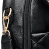 Рюкзак сумка женский кожаный городской школьный / черный 9705 - фото 19847