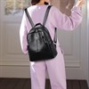 Рюкзак сумка женский кожаный городской школьный / черный 2979 - фото 19912