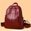 Рюкзак сумка женский кожаный городской школьный / красный 2979 - фото 19930