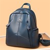 Рюкзак сумка женский кожаный городской школьный / синий 2979 - фото 19945