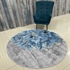 Ковер круглый на пол безворсовый "Голубой цветок" - фото 23236