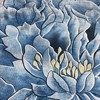 Ковер круглый на пол безворсовый "Голубой цветок" - фото 23237