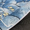 Ковер круглый на пол безворсовый "Голубой цветок" - фото 23240