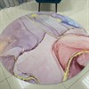 Ковер круглый на пол безворсовый "Розовая смола" - фото 23281