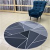 Ковер круглый безворсовый "Серые стекла" 3558