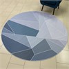 Ковер круглый безворсовый "Синие стекла" 3559