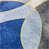 Ковер круглый безворсовый "Синий эллипс" 3552