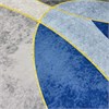 Ковер круглый безворсовый "Синий эллипс" 3552