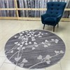 Ковер круглый безворсовый "Сакура грей" 3557