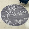 Ковер круглый безворсовый "Сакура грей" 3557