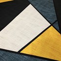 Ковер на пол безворсоовый "Желтые треугольники"  - фото 6393